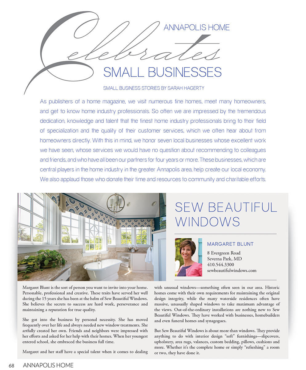 Annapolis Home Magazine Business Section