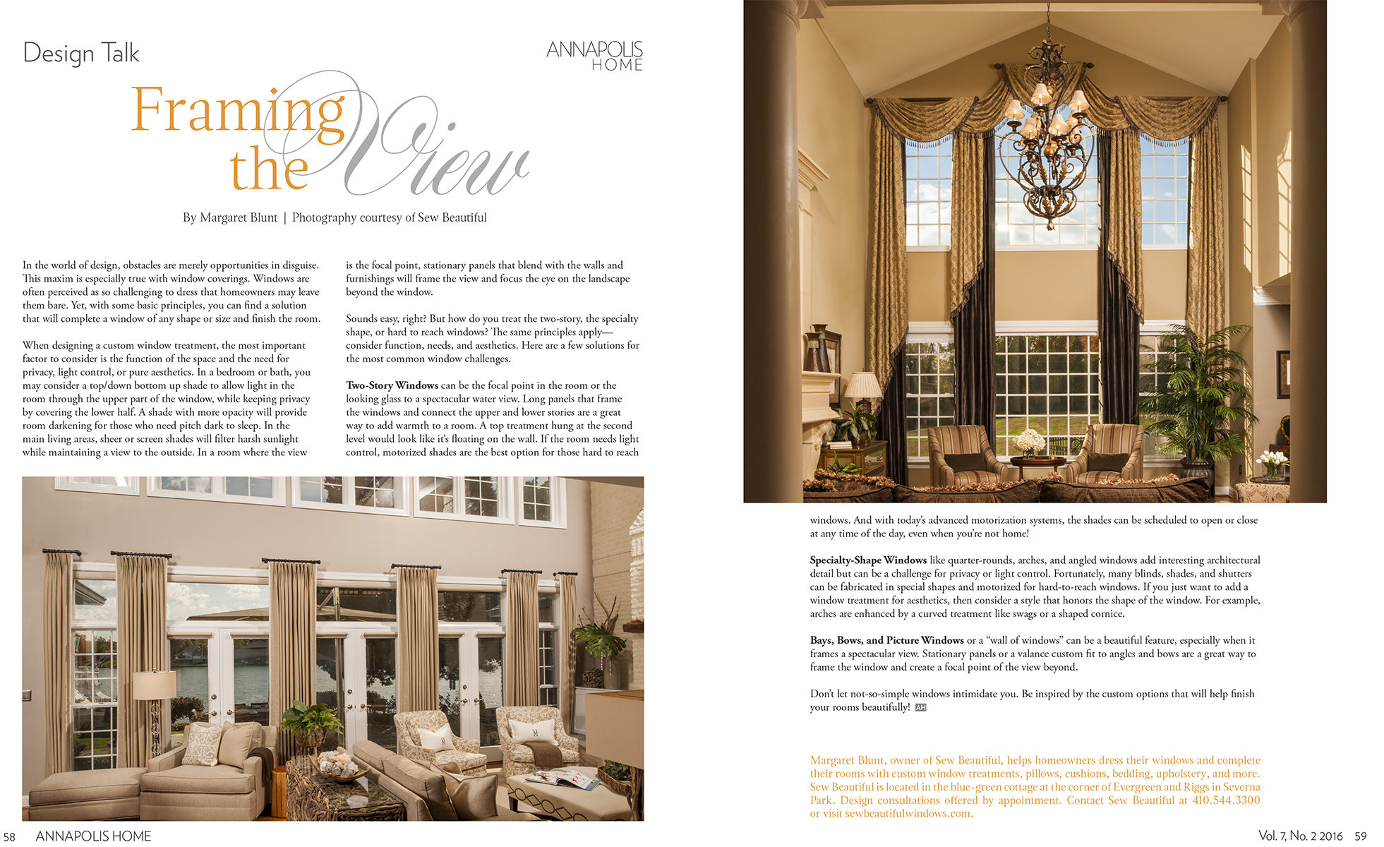 Annapolis Home Magazine Framing The View